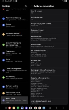 Szoftver Samsung Galaxy Tab S10 FE