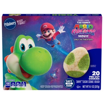 A Super Mario Galaxy Movie Pillsbury sütitészta csomagolási frontja (Kép forrása: Tops Friendly Markets)