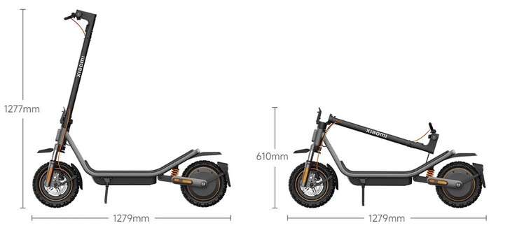 A Xiaomi Electric Scooter 6 Pro méretei. (Kép forrása: Xiaomi)