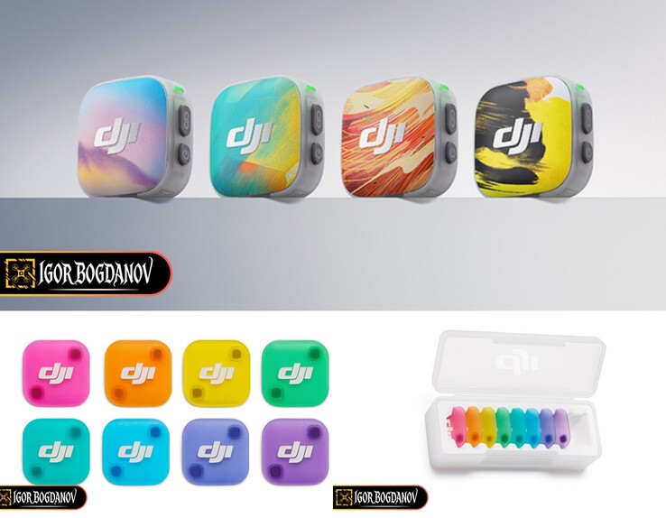 A DJI Mic Mini 2 színes mágneses borításokat kínál.