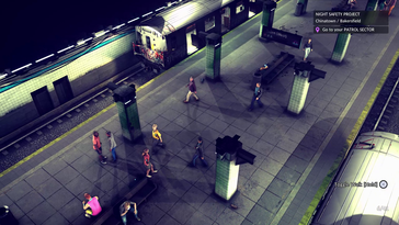 A játékosok egy nyüzsgő metróállomáson járőröznek részletes top-down perspektívában (Kép forrása: Fallen Tree Games)