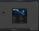 Blender 5 béta indítási nézet. (Kép forrása: Blender)