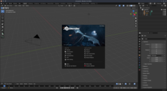 Blender 5 béta indítási nézet. (Kép forrása: Blender)