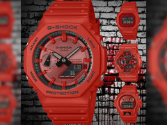 Balról jobbra (az óramutató járásával megegyező irányban): Casio GA-2100RRB-4A, DW-5600RRB-4, GA-110RRRB-4A és DW-6900RRB-4. (A kép forrása: @geesgshock az Instagramon)