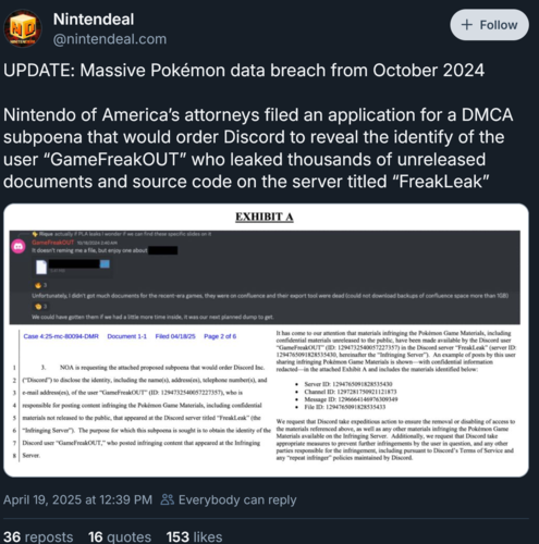 Nintendeal Bluesky poszt a Nintendo Teraleak idézéséről (Kép forrása: screenshot, Nintendeal Bluesky account)