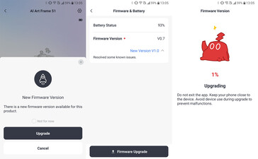 Firmware frissítés.