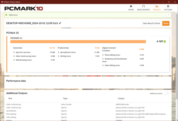 PCMark 10 akkumulátoros üzemmódban
