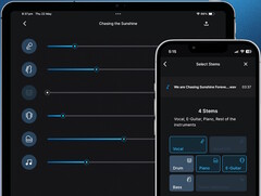 A Gaudio Studio for smartphones képes a zenét különálló ének- és hangszersávokra szétválasztani. (Kép forrása: Gaudio Lab)