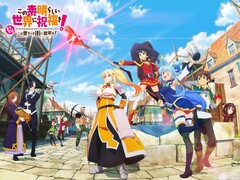 A Kadokawa hamarosan megjelenő, ingyenesen játszható KonoSuba mobil RPG-jének fő vizuális eleme.