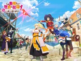 A Kadokawa hamarosan megjelenő, ingyenesen játszható KonoSuba mobil RPG-jének fő vizuális eleme.