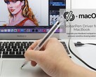A SonarPen Driver a MacBook érintőpadját egy SonarPen tollal működő rajzolótáblává alakítja. (Kép forrása: SonarPen)