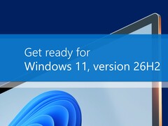 A Microsoft hivatalos promóciós bannere, amely a hamarosan megjelenő Windows 11 26H2 verziót hirdeti.