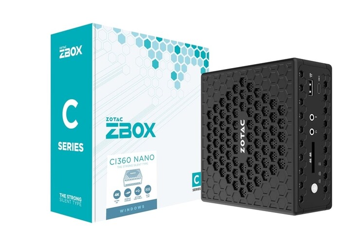 A ventilátor nélküli Zotac Zbox CI360 nano mindössze 0,9 literes térfogatú. (Kép forrása: Zotac)