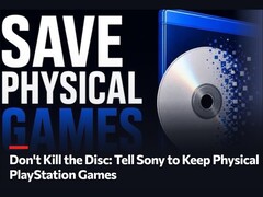 A „Don't Kill The Disc” petíció promóciós képe, amely a PlayStation-játékok fizikai kiadásait támogatja