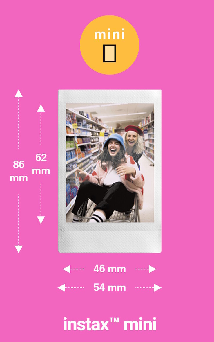 Az Instax mini 41 az Instax Mini instant filmméretet használja. (Kép forrása: Fujifilm)