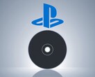Az alábbi képen egy üres PS5-lemez látható a PlayStation logó alatt