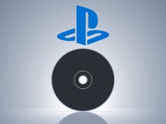 Az alábbi képen egy üres PS5-lemez látható a PlayStation logó alatt