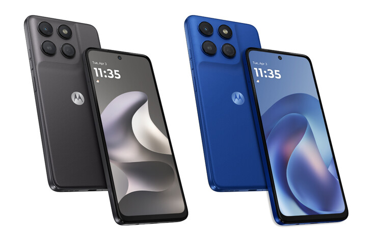 A Moto G37 Power a négy megjelenési szín közül kettőben.