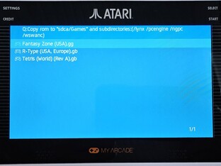 A Játékok mappában lévő ROM-ok ábécérendben jelennek meg a Gamestation Go SD-kártyájáról, almappák is lehetségesek (Kép forrása: Marc Zander, Notebookcheck)