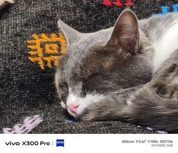 Vivo X300 Pro 400 mm telekonverter nélkül.