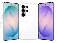 A Galaxy S26 Ultra három, várhatóan megjelenő színben.