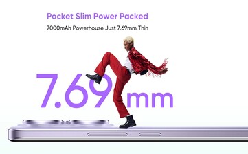 A Realme 15 Pro gyakorlatilag ugyanolyan vékony lesz, mint elődje, még nagyobb akkumulátor-kapacitással is. (Kép forrása: Realme)