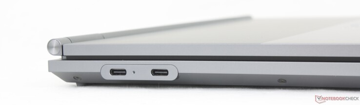 Balra: USB-C Thunderbolt 4 w/ DisplayPort 2.1 + Power Delivery, 3,5 mm-es fejhallgató