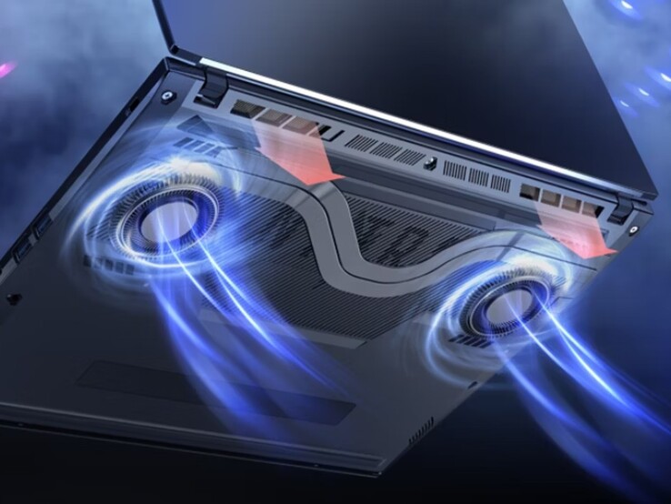 A laptop kettős ventilátoros, kettős beszívó- és kettős kivezető hűtőrendszerrel van felszerelve