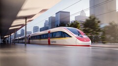 Egy Vinspeed motorvonat renderelése a Siemens Mobility által. A vonat a Velaro Novo platformot használja majd