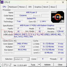 A CPU-Z helyes információkat mutat...