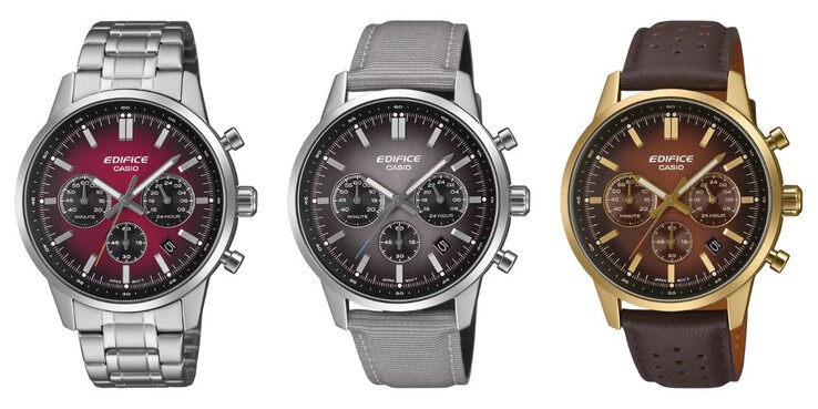 Balról jobbra: a Casio Edifice EFR-575D-4A, EFR-575C-8A és EFR-575CL-5A órák