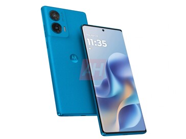 Nem hivatalos kép a Moto G96 egyik kék változatáról. (Kép forrása: Android Headlines)