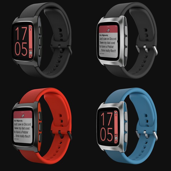 A Pebble Time 2 színben is megjelenik, de a pontos árnyalatokról még nem született döntés. (A kép forrása: Eric Migicovsky/Core Devices)