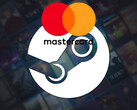 Steam háttér Mastercard logóval (Kép forrása: Steam, Mastercard szerkesztéssel)