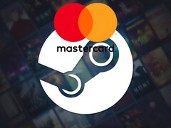 Steam háttér Mastercard logóval (Kép forrása: Steam, Mastercard szerkesztéssel)