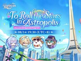 A Honkai: Star Rail 4.5-ös verziójának hivatalos promóciós kulcsgrafikája: „To Roll the Stars in Astropolis”.