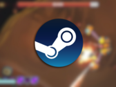 A Galactic Glitch tavaly júliusban került először korai hozzáférésbe, és egy twin-stick lövöldözős játék, amely egy egyedi fizika-alapú mechanikával rendelkezik. A képen - egy elmosódott pillanatfelvétel a játékból a Steam logójával a tetején. (Kép forrása: Steam - Szerk.)
