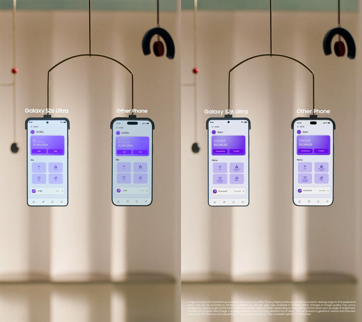 A Privacy Display promóciós videó a koreai fiókból (balra) és a malajziai fiókból (jobbra)