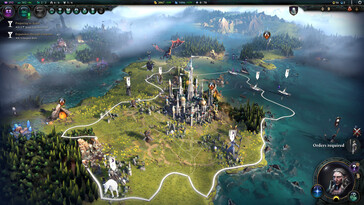 Egy térképet ábrázoló kép az Age of Wonders 4-ben.
