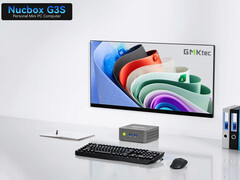 A NucBox G3S ára 139,99 dollárról indul. A képen a mini PC promóciós képe. (Kép forrása: GMK - szerk.)