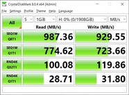 Hátsó USB-A (10 Gb/s, Alienware 13, MAC): Crystaldiskmark 8