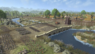 Egy kép, amely a Total War Saga: Thrones of Britannia című játékban látható ostromot ábrázol.