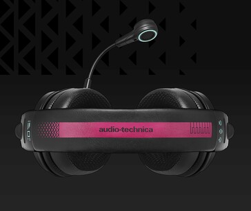 Az Audio-Technica Hatsune Miku ATH-M50xSTS-USB MIKU fejhallgató fejpántja Miku hajkiegészítőinek dizájnelemeit tartalmazza. (Kép forrása: Audio-Technica)