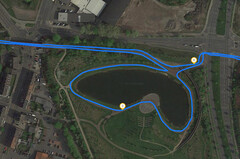 GPS test: Huawei P30 Pro – Cycling around a lake