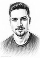 Portrait Studio AI-val készített kép "Sketch" módban.