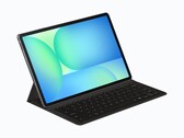 A Galaxy Tab S10 FE Plus opcionális billentyűzet tokkal rendelkezik, amely 169,99 dollárba kerül, de korlátozott ideig kevesebbért is beszerezhető. (Kép forrása: Samsung)