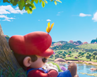 A kozmikus kaland előtti csendes pillanatban Mario egy technicolor fa alatt szundikál - a The Super Mario Galaxy Movie-ban a csillagközi vihar előtti nyugalomban.