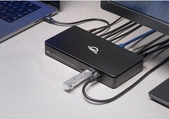 Az OWC Thunderbolt 5 hálózati dokkoló jól felszerelt, rengeteg porttal. (Kép forrása: OWC)