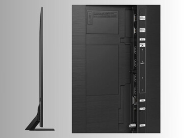 Samsung 85 hüvelykes QN90C QLED TV oldalnézetből és hátulról (Kép forrása: Best Buy)