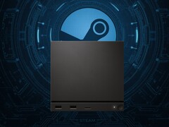 A Valve Steam Machine a Steam logó előtt látható